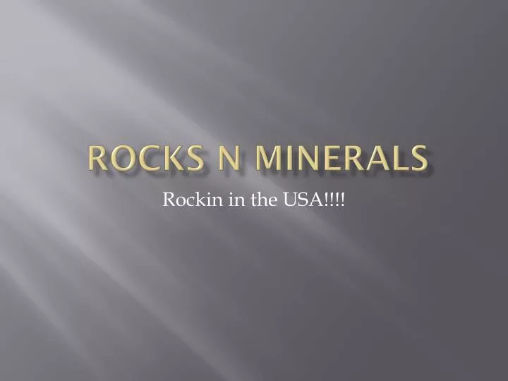 rocks n minerals