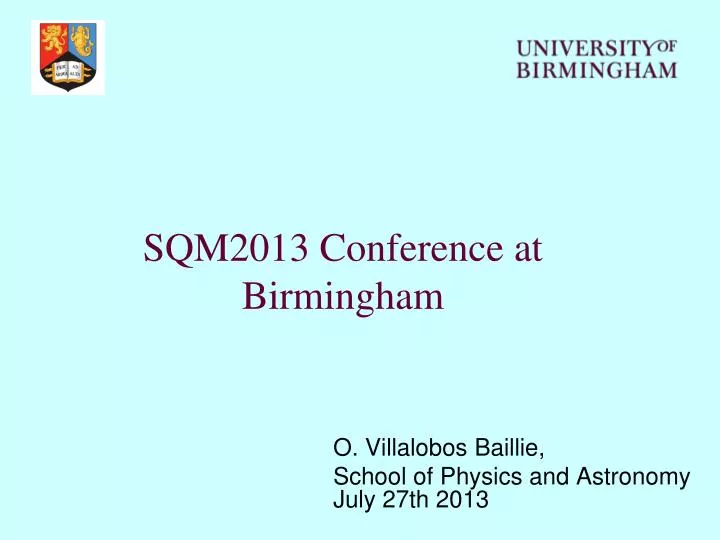 sqm2013 conference at birmingham