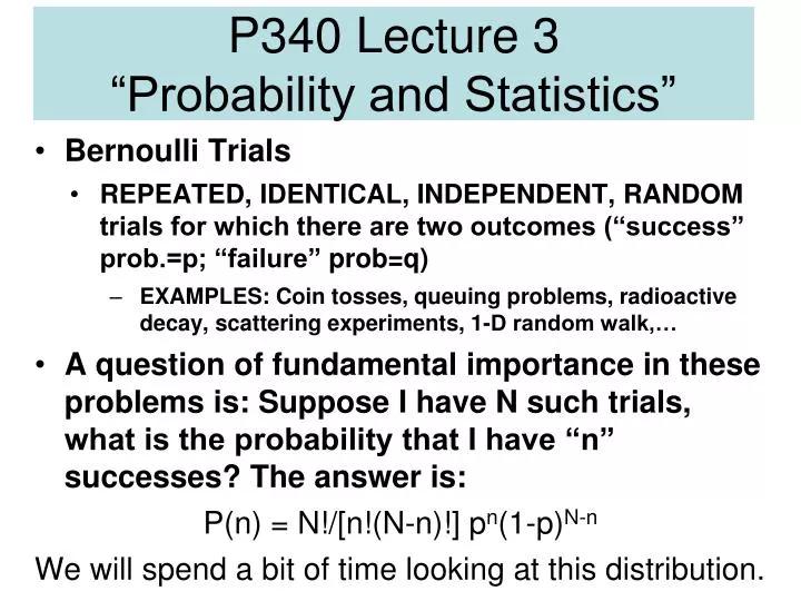 p340 lecture 3 probability and statistics