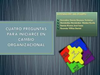 cuatro preguntas para iniciarce en cambio organizacional
