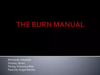 THE BURN MANUAL