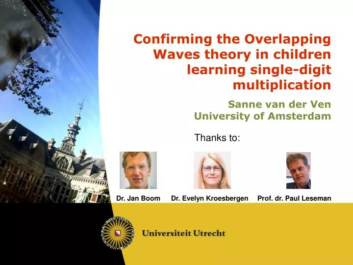 confirming the overlapping waves theory in children learning single digit multiplication