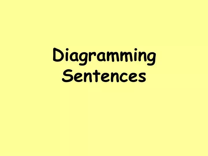 diagramming sentences