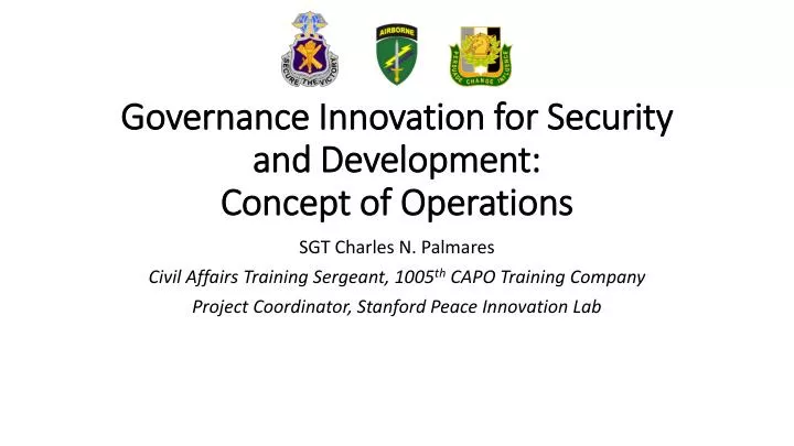 governance innovation for security and development concept of operations