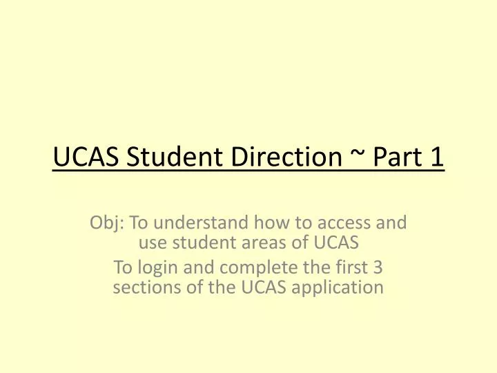 ucas student directio n part 1