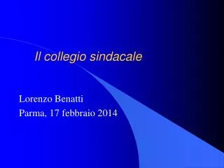 il collegio sindacale
