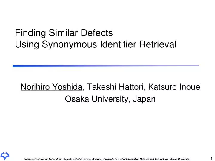 finding similar defects using synonymous identifier retrieval