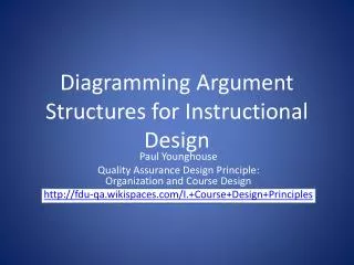 Diagramming Argument Structures for Instructional Design