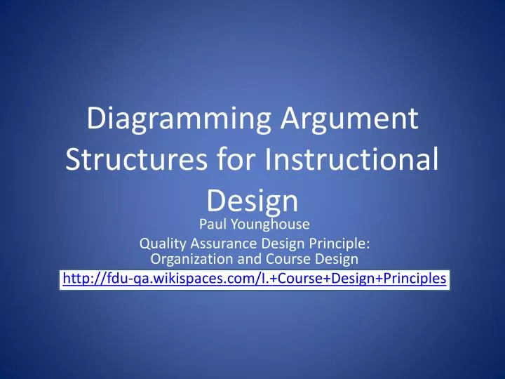 diagramming argument structures for instructional design