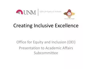 Creating Inclusive Excellence
