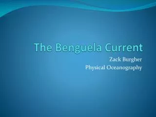 The Benguela Current