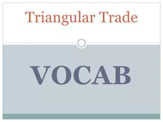 Triangular Trade