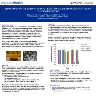 PILOT STUDY OF THE NEED TO ACIDIFY URINE FOR THE MEASUREMENT OF 24-HOUR CALCIUM EXCRETION