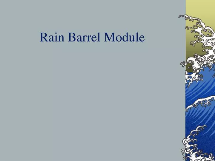 rain barrel module