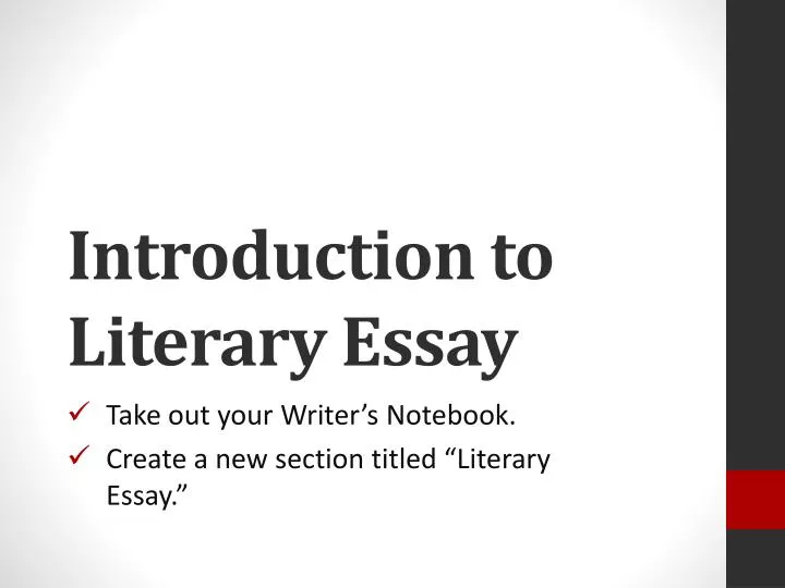 introduction to literary essay