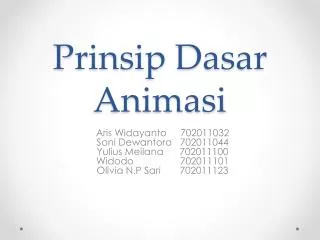 prinsip dasar animasi
