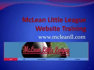 McLean Little League Website Training