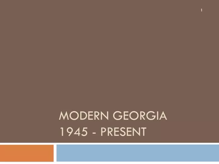 modern georgia 1945 present