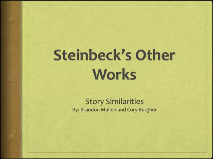 steinbeck s other works