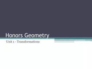 Honors Geometry