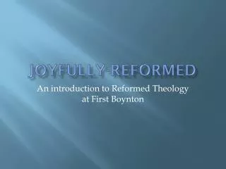 Joyfully-Reformed