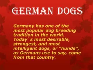 German Dogs