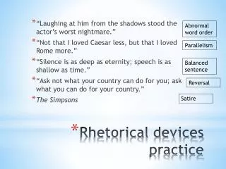 Rhetorical devices practice