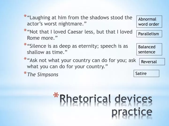 rhetorical devices practice