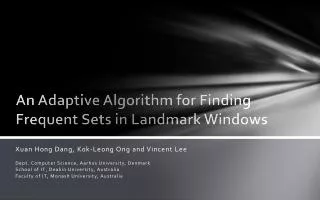 An Adaptive Algorithm for Finding Frequent Sets in Landmark Windows