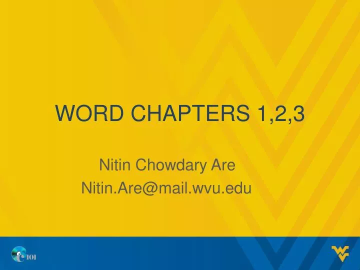 word chapters 1 2 3