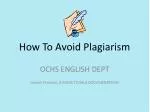 How To Avoid Plagiarism - slide 1