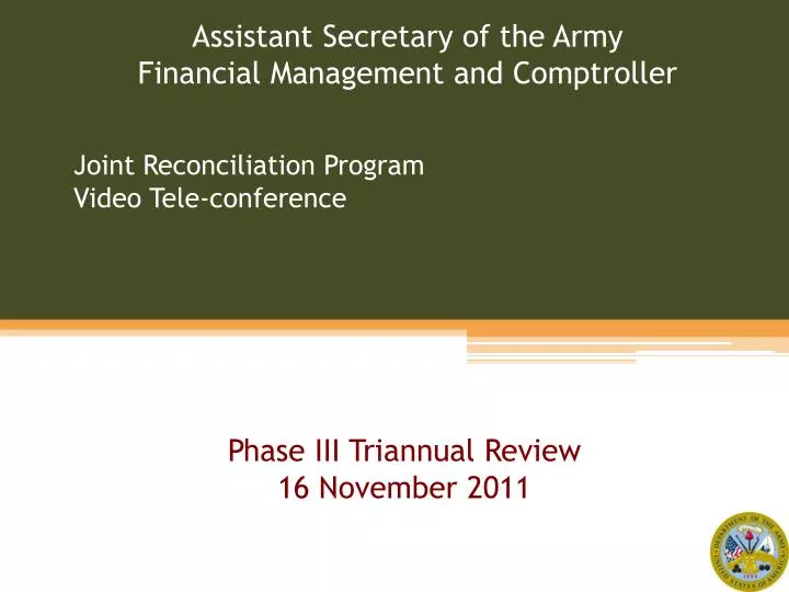 joint reconciliation program video tele conference