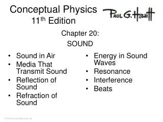 Conceptual Physics 11 th Edition