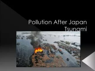Pollution After Japan Tsunami