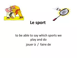 Le sport