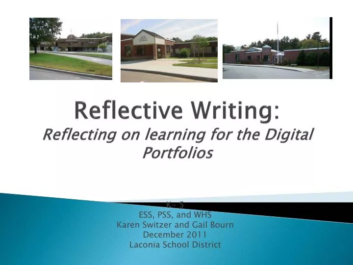 reflective writing reflecting on learning for the digital portfolios