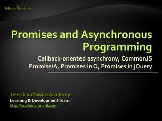 Promises and Asynchronous Programming