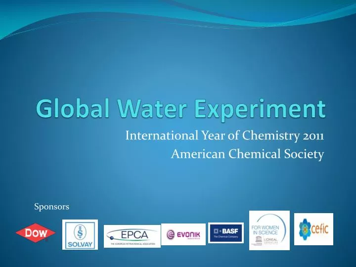 global water experiment