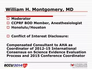 william h montgomery md