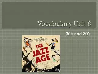 vocabulary unit 6