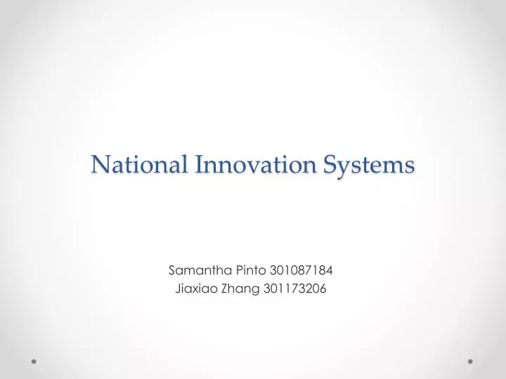 national innovation systems