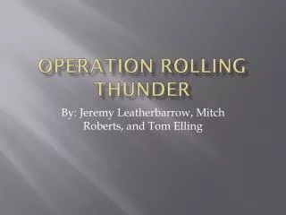 Operation Rolling Thunder