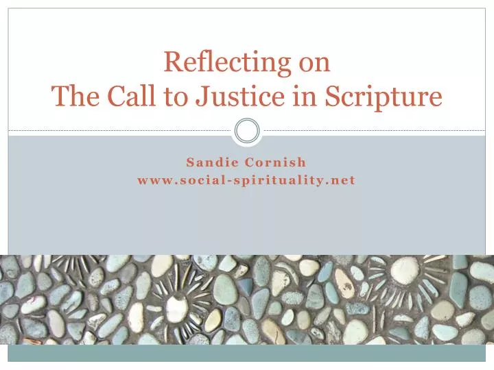 reflecting on the call to justice in scripture