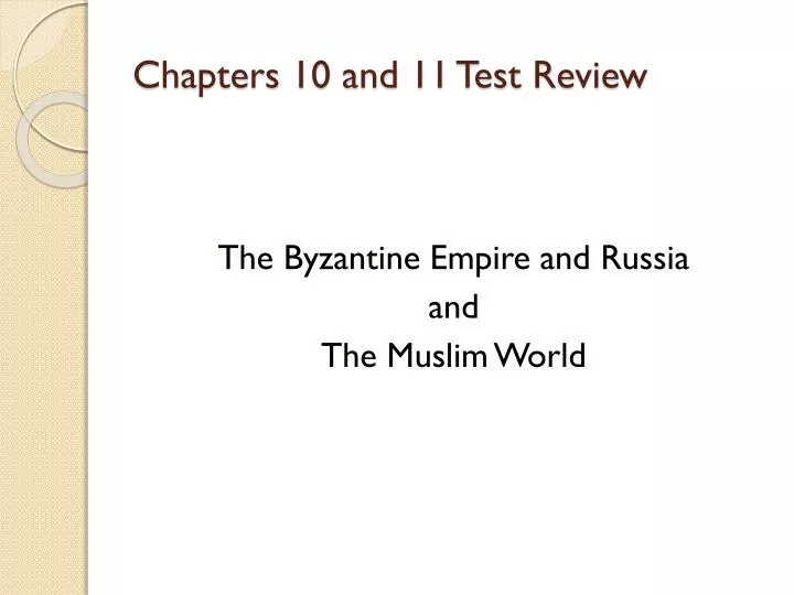 chapters 10 and 11 test review