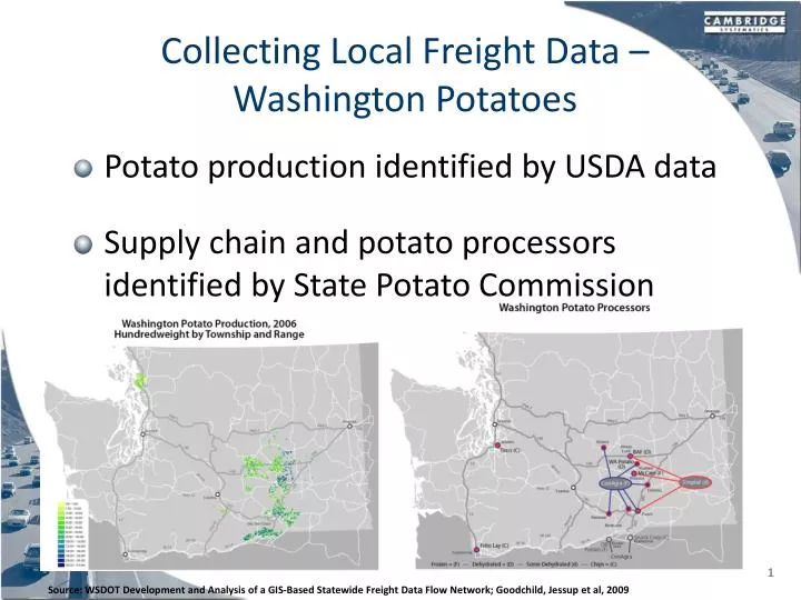 collecting local freight data washington potatoes