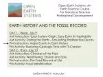 Exploring Earth History: A Professional Development Course for Maryland Teachers - slide 1