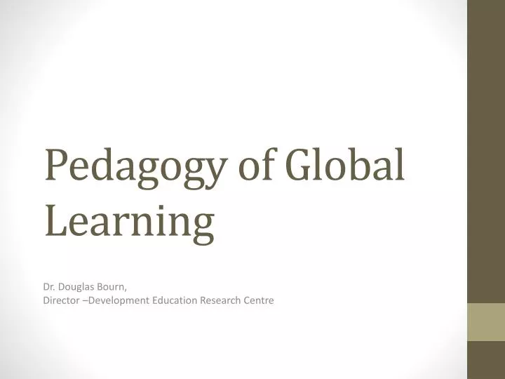 pedagogy of global learning