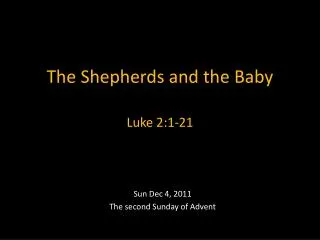 The Shepherds and the Baby