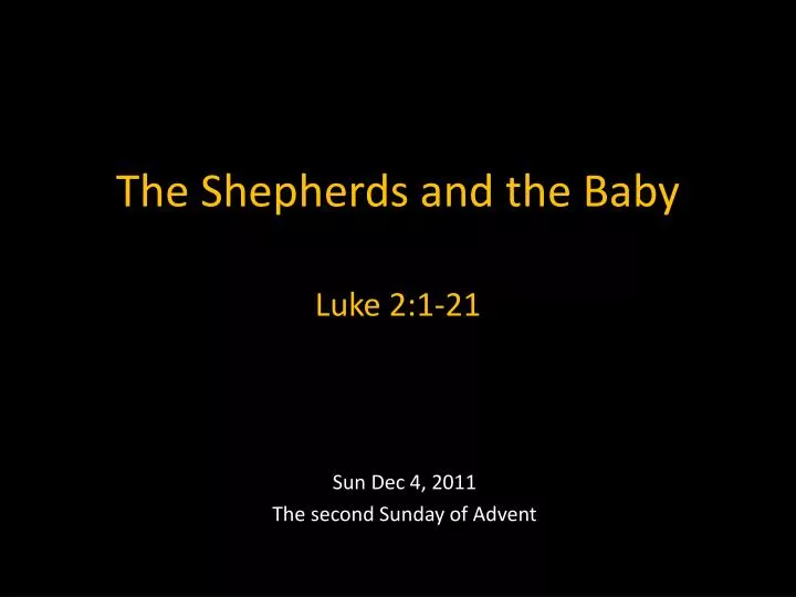 the shepherds and the baby