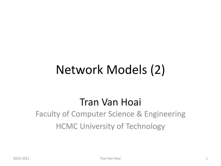 network models 2